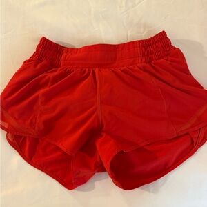Women's Red Athletic Shorts Lululemon